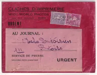 N°190 197 PARIS 1929 TARIF IMPRIME 4EME ECHELON POUR PONTOISE SEINE SERVICE DE PRESSE