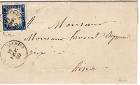 SARDE 20C BELLES MARGES BOURG ST MAURICE 19 FEV 1860 LETTRE AIME SAVOIE