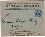 N°246 SEUL SUR LETTRE STRASBOURG BAS RHIN 1928 TARIF FACTURE
