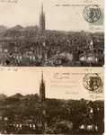 BLANC 5C AU RECTO CARTE LIMOGES AMBULANT PERIGUEUX A GANNAT D 16 AVRIL 1906 + CERTIFICAT POTHION ALLIER DORDOGNE