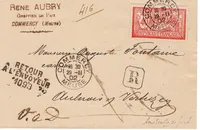 MERSON 40C VARIETE SANS TEINTE DE FOND SEUL LETTRE COMMERCY MEUSE 29.11.1902