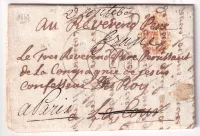 MARQUE ANTIBES + FRANC + CAD ROUGE FERM GEN DES POSTES PORT PAYE PARIS 1747 LENAIN N°34A INDICE 31 VAR ALPES MARITIMES