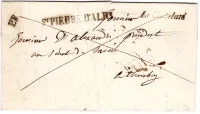 SARDE SAVOIE CURSIVE LE CHATELARD + MARQUE ST PIERRE D'ALBy +PP 1840