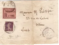 SEMEUSE 35C N° 136 SEUL PAPIERS AFFAIRES REC FACTEUR BOITIER VILLEMADE 1908