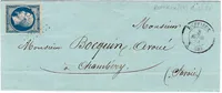 N° 14 PC TYPE 15 RUFFIEUX  3 AVRIL 1861 LETTRE SAVOIE