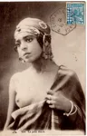 ALGERIE 25C AU RECTO CARTE JOLIE ZINETTE CACHET HEX PERLE CUIRASSE PROVENCE 15.3.30