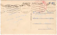 HAUTES ALPES VEYNES CARTE + CACHET ROUGE FORCES FRANCAISES INTERIEUR 1944