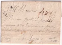 MARQUE PORT PAYE DE DIJON COTE D'OR 1761 LENAIN N°15 POUR LYON