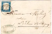 SARDE 20C ALBERTVILLE 1858 LETTRE POUR ST PIERRE ALBIGNY SAVOIE