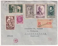 N°505 576 585 586 587 5887 LETTRE RECOMMANDE TOULOUSE  POUR LANGENBRUCK SUISSE