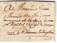 ISERE MARQUE PONT DE BEAUVOISIN 1785 LETTRE POUR ROMANS
