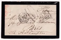 GUERRE 1870 TENTATIVE ENTREE JACMEL HAITI VOIE ANGLAISE TAXE ECHANGE 1F60 POUR PARIS DEPART 26 SEPT 1870
