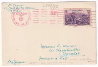N°468 SEUL SUR LETTRE CPE BORDEAUX 27081941 POUR LA BELGIQUE CENSURE ALLEMANDE ROUGE