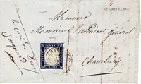 SARDE 20C EFFLEURE LETTRE CHATELARD 1858 POUR CHAMBERY SAVOIE