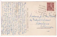 N°416A 75C MERCURE SEUL SUR CARTE POSTALE POUR LES PAYS BAS BAGNOLES DE L'ORNE 1940