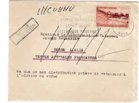 LYON 20FR SEUL LETTRE MEC ROUBAIX 1957 POUR TERRE ADELIE TERRES AUSTRALES TAAF