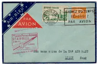 N°286+301 LETTRE AVION  AIR BLEU MEC PARIS RP AVION 1935 POUR LILLE