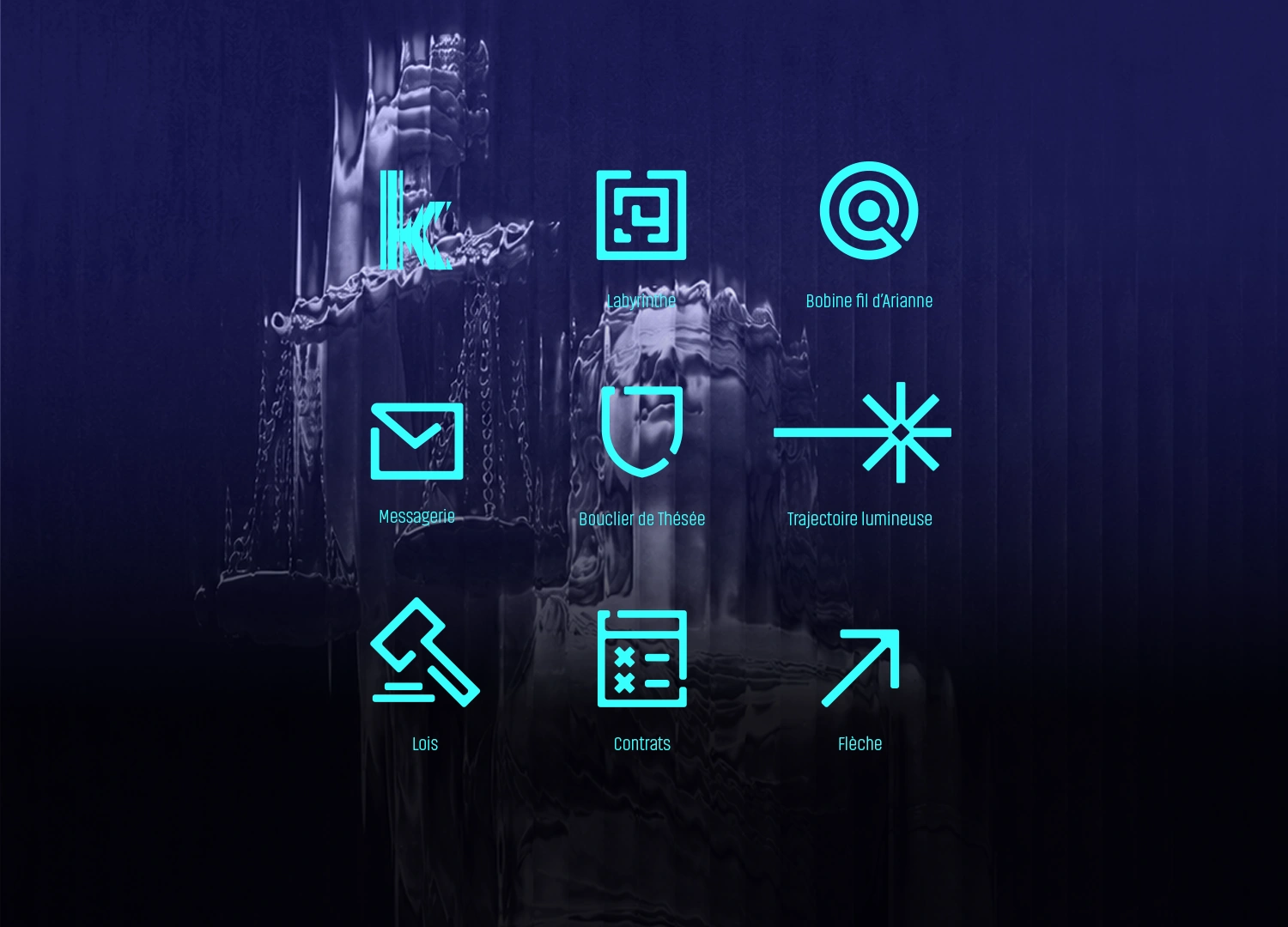 Réalisation d'une identité graphique et d'un site web pour Kalithéa Avocats — Elora Giraud, Graphiste indépendante. 