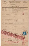 MERSON 1FR BANDE DE 4+ 25C SEMEUSE PROCES VERBAL TELEPHONIQUE TRUCHTERSHEIM 14.3.25