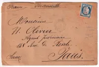 COLONIE GENERAL CAD CORR ARMEE ST LOUIS EN NOIR ET SUR TIMBRE COL FR LIGNE J N°2 EN ROUGE RARE