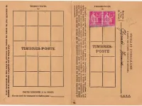 PAIX 1FR ROSE PAIRE FEUILLET INTERCALAIRE C.C.MT 2 JUIL 1938