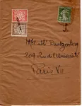 SEMEUSE 2C SEUL BANDE COMPLETE 1934 POUR PARIS TAXE 10C+30C GRIFFE PARIS VII