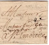 GARD LETTRE NIMES 1693 POUR ST AMBROIX