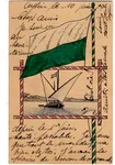 SUISSE HELVETIA ENTIER 5C POSTKARTE JEYSIN DESSIN AU DOS BARQUE DU LEMAN 1904 POUR ECLEPENS