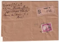 N°304 SEUL SUR RECOMMANDE PARIS POUR PARIS ETIQUETTE ROSE AU TARIF