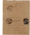 ENTIER SAGE 15C CARTE LETTRE TYPE 25 SALON LA TOUR 3 AVRIL 1893 CORREZE