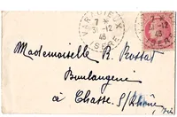 MAZELIN 1FR50 SEUL MIGNONNETTE CACHET PERLE VARACIEUX 31.12.1946 ISERE DERNIER JOUR DU TARIF