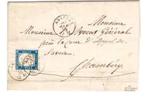 SARDE 20C LAITEUX BELLES MARGES LETTRE ANNECY 30 JANV 1856 POUR CHAMBERY