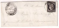 N°3 CAD TYPE 14 CASTELSARRASIN TARN ET GARONNE DU 27 FEVRIER 1849 POUR ST ANTONIN SIGNE BAUDOT ET JAMET