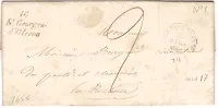 CHARENTE INFERIEURE CURSIVE 16 ST GEORGES D'OLERON 1846 LETTRE LA ROCHELLE COTE 240€