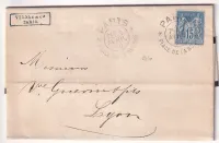 N°90 CACHET ESSAI PARIS PLACE DE LA BOURSE SIGNE CALVES