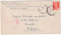 N°722 GANDON SEUL SUR LETTRE POSTE AUX ARMEES 23.3.1946 POUR BRUXELLES BELGIQUE BPM 515 ALLEMAGNE