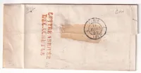 GRIFFE ROUGE LETTRE ARRIVEE DECACHETEE PARIS 1852 DEPART AMIENS SOMME