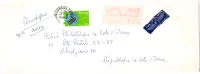 1FR20 BIOLOGIE + ETIQUETTE 0.35 BANDE MENTION PERIODIQUE ENGHEIN 10.11.1981 PAR AVION COTE D'IVOIRE