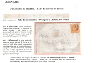 N°28 CAD VERSAILLES 14 JUIN 1871 ECRITE PAR UN DETENU SALLE DES INTERRESSANTS A L'ORANGERIE AU CHATEAU DE VERSAILLES POUR ASSEMBLEE NATIONALE COMMUNE DE PARIS