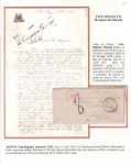 LETTRE AVEC GRIFFE LE COMMANDANT DU PENITENCIER DE L'ILE DE NOU NOUVELLE CALEDONNIE CAD NOUMEA 15 FEVRIER 1874 POUR LA MARQUISE DE FALLETANS JURA COMMUNE DE PARIS