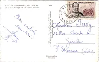 DU GUESCLIN SURTAXE 15C SEUL CARTE 5 MOTS CHATEL 21.7.1961 HAUTE SAVOIE RARE