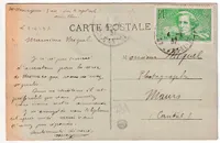 N°331 BERLIOZ SEUL SUR CARTE POSTALE AURILLAC CANTAL POUR MAURS AU TARIF 1937
