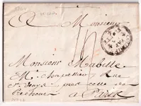 MARQUE ORNEE COLONIE PAR LA FLOTTE CHARENTE INFERIEURE TEXTE DU CAP HAITIEN HAITI ST DOMINGUE 1764 POUR PARIS