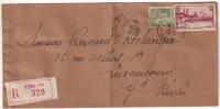 N°284A 391 PARIS VIII SUR RECOMMANDE POUR LE LUXEMBOURG 1939