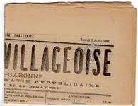 BLANC 1C N°107 SEUL TYPO SEUL JOURNAL COMPLET LE FEUILLE VILLAGEOIS 6 AOUT 1903