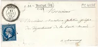 FRANCE N° 14 PC 4255 TYPE 22 BOEGE 13 JANV 1861 LETTRE BELLE FRAPPE