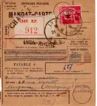 PAIX N° 483 SEUL MANDAT CARTE CHARGE LYON 24.4.1941 AU TARIF