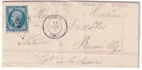N°14 PC 4251 YENNE SAVOIE POUR RUMILLY 13 NOV 1861