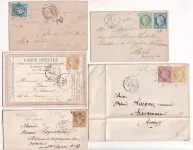 LOT ETOILE 15 PARIS DE 5 LETTRES DONT TAXE ALLEMANDE 2 TAMPON