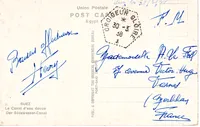 CROISEUR GLOIRE 30.3.38 CARTE EN FM POSTEE EN SUEZ EGYPTE